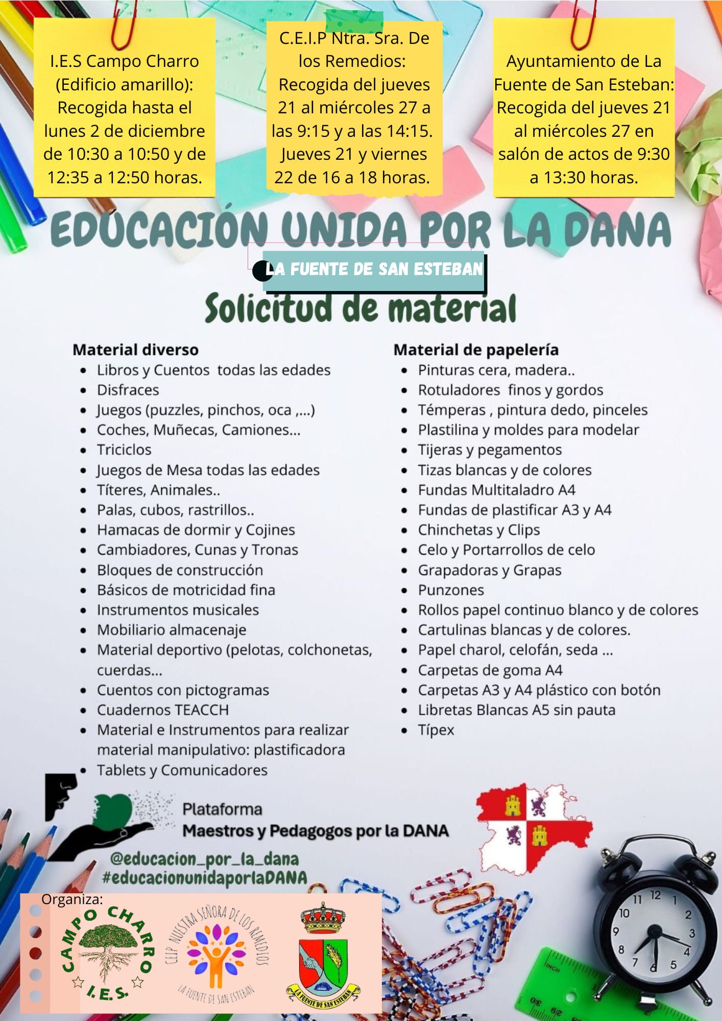 Educación unida por la DANA