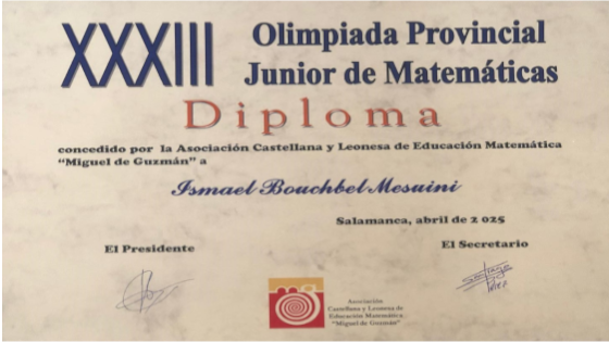 Premio Olimpiada de Matemáticas